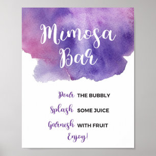 Paarse Mimosa Bar Poster