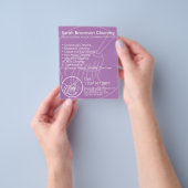 Paarse Minimal Home Cleaning House Keeping Flyer (Hand)