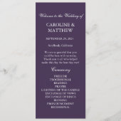 Paarse minimalistische eenvoudige moderne elegante programma (Voorkant)