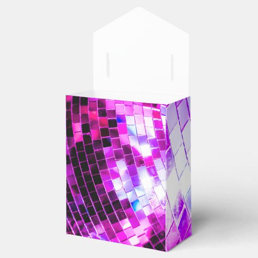 Paarse Mirror Disco Ball Bedankdoosjes (Geopend)