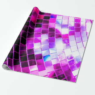 Paarse Mirror Disco Ball Cadeaupapier