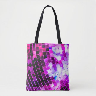 Paarse Mirror Disco Ball Draagtas