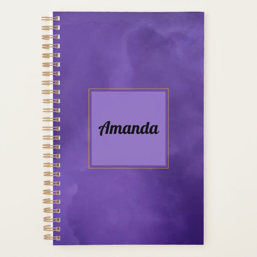 Paarse Mist Persoonlijke Dagelijkse en Doelen Aang Planner (Voorkant)