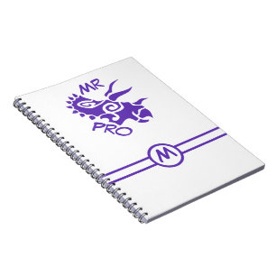 Paarse Mister Pro Triceratops Bekwame Oude Notitieboek