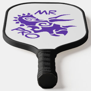 Paarse Mister Pro Triceratops Bekwame Oude Pickleball Paddle