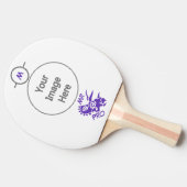 Paarse Mister Pro Triceratops Bekwame Oude Tafeltennisbatje (Zijkant)