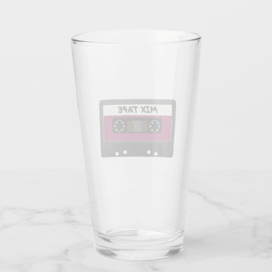 Paarse Mix-tape: 80 en 90-inch geïnspireerd cadeau Glas (Achterkant)