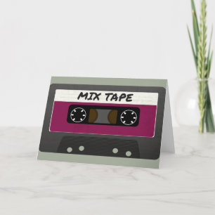 Paarse Mix-tape: 80 en 90-inch geïnspireerd cadeau Kaart