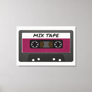 Paarse Mix Tape - Geschenk geïnspireerd door de ja Canvas Afdruk