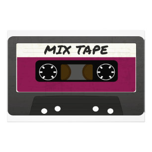 Paarse Mix Tape - Geschenk geïnspireerd door de ja Foto Afdruk