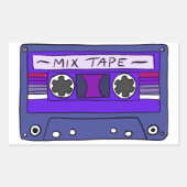 Paarse Mix Tape Sticker (Voorkant)
