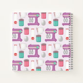 Paarse mixer Baking Collage Personalized Recipe Notitieboek (Achterkant)