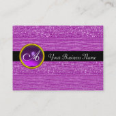 PAARSE MODE BEADS MONOGRAM, zwarte amethyst Visitekaartje (Achterkant)