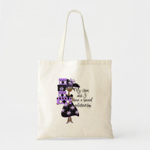 Paarse Mode Canvas tas