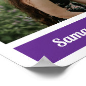 Paarse Modern Block Afstuderen Poster (Hoek)