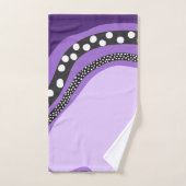 Paarse moderne Abstracte kunst Bad Handdoek (Handdoek)