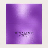 Paarse moderne achtergrond visitekaartjes (Buitenkant ongevouwen)