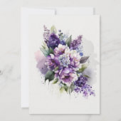 Paarse moderne botanische elegante Vrijgezellenfee Kaart (Achterkant)