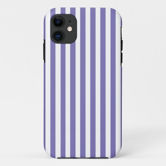 Paarse moderne stripes Case-Mate iPhone case (Achterkant)