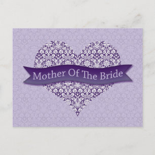 Paarse moeder van de Bride Briefkaart
