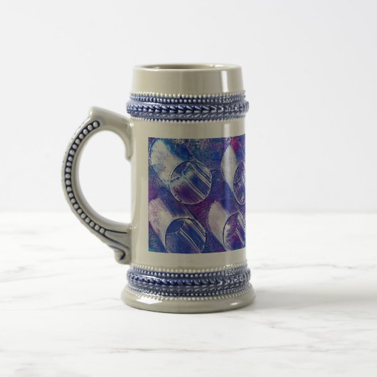 Paarse Mok van de cirkels Beer Stein (Links)
