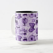 Paarse Mok van Steampunk Pattern Coffee (Voorkant links)