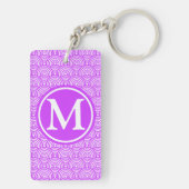 Paarse monografische visschubben sleutelhanger (achterkant)