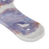 Paarse monogram bloemen  snijplank (Hoek)