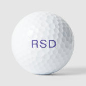 Paarse Monogram Initialen Gepersonaliseerd Golfballen (Voorkant)