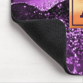 Paarse monogram marmer muismat (Hoek)