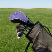 Paarse monogram naam op maat golfheadcover (Insitu)