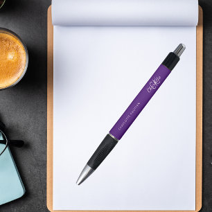 Paarse monogram naam script pen