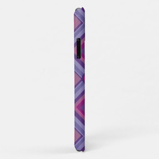 Paarse monogram - roze lavender Diamond Patroonkun Case-Mate iPhone Case (Achterkant/rechts)