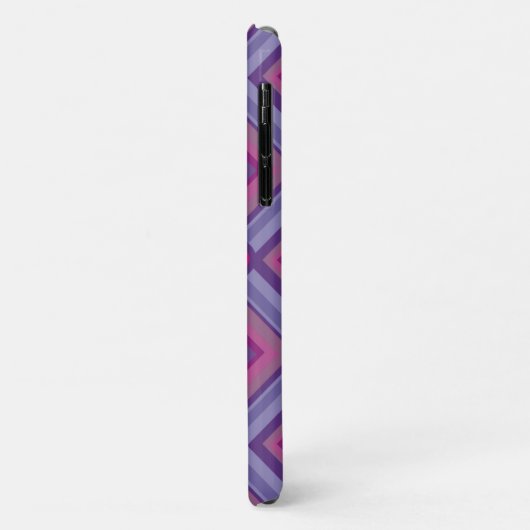 Paarse monogram - roze lavender Diamond Patroonkun Case-Mate iPhone Case (Achterkant/links)