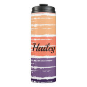 Paarse monogrammen thermosbeker (Voorkant)