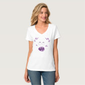 Paarse monster Face Clothing T-shirt (Voorkant volledig)