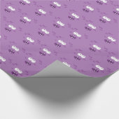 Paarse monster Face Gift Wrap Cadeaupapier (Hoek)