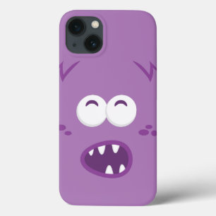 Paarse Monster Face iPad mini-draagtas iPhone 13 Hoesje
