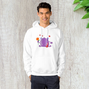 Paarse Monster In Liefde Mannen Hoodie