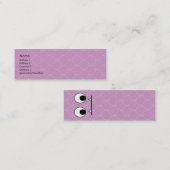 Paarse Monster - Skinny Mini Visitekaartje (Voorkant / Achterkant)