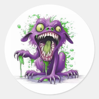 Paarse Monster Stickers