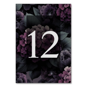 Paarse Moody Floral Kaart