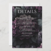 Paarse Moody Floral met details Kaart (Achterkant)