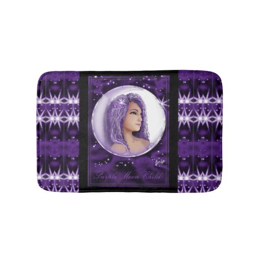 Paarse Moon Child Badmat (Voorkant)