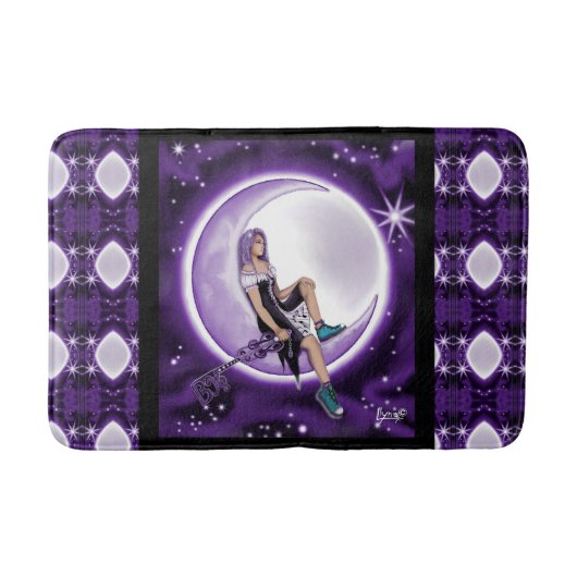 Paarse Moon Child Bath Mat (Voorkant)