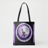 Paarse Moon Child Canvas tas (Voorkant)