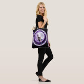 Paarse Moon Child Canvas tas (Op model)