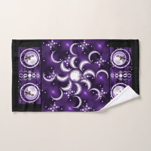 Paarse Moon Child Handdoek (Handdoek)