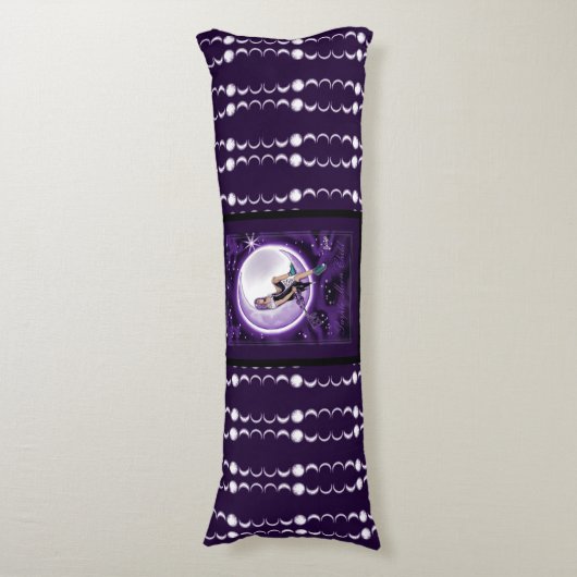 Paarse Moon Child Lichaamskussen (Voorkant Verticaal)