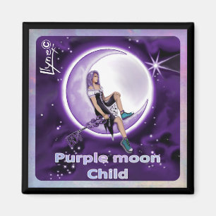 Paarse Moon Child Magnet Magneet